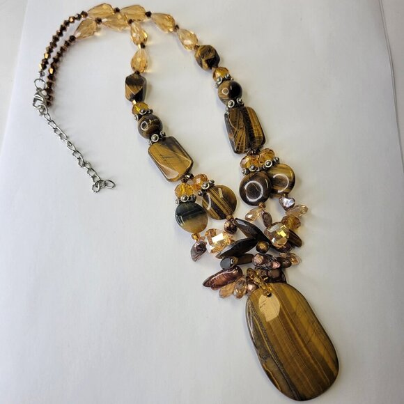 Smoky Quartz Style Fashion Necklace - Picture 2 of 8